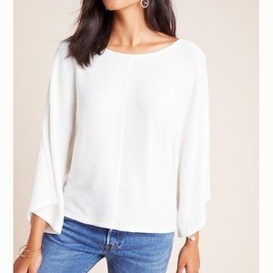 Anthropologie Black Claire Pullover Top
